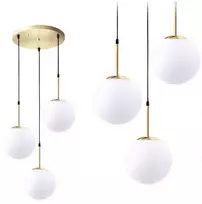 Lubinis šviestuvas Toolight Šviestuvas lubinis stiklo kamuolys Gold Milk Mat APP656-3CPR