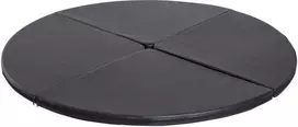 HOMCOM šokių kilimėlis, Ø 150 cm ilgio šokių kilimėlis, 5 cm storio šokių kilimėlis, sulankstomas apsauginis kilimėlis, nešiojamasis fitneso kilimėlis, amortizuojantis apsauginis kilimėlis, gimnastika, joga, juodas