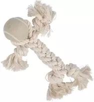 Emako Žaislas šuniui, virvė su węzłami i piłką, 25 cm