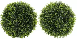 HOMCOM 2 dirbtinių kedrų rinkinys, 45 cm kambarinis augalas, dirbtinis augalas, dekoratyvinis augalas, dekoratyviniai augalai namams, biurui, prieškambariui, sodui, žalias