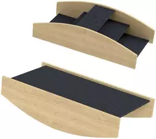 PawHut 2-in-1 šunų sūpynės, medinės šunų „Agility“ sūpynės, šunų „Agility“ rampa mažų ir vidutinių veislių šunims iki 15 kg, pusiausvyrai ir pasitikėjimui ugdyti, 80 x 39,5 x 20 cm, natūralaus medžio