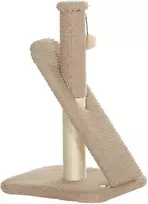 "PawHut" draskyklė, 54 cm draskyklė, sizalio draskyklė katėms su kamuoliuku, draskyklė katėms, kačių draskymo baldai, vidaus, kreminės baltos spalvos
