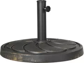 "Outsunny" skėčių stovas 18 kg, Ø38/48 mm skėčių stulpui, apvalus sodo skėčių stovas, sintetinė derva, bronza