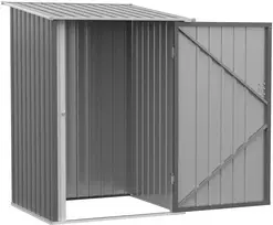 Outsunny plieno sodo namelis 0,92 m², rakinama sodo spinta su vienšlaičiu stogu, 100x103x160 cm, pilka