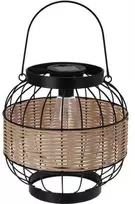 Home Styling Collection Saulės žibintas su austiniu dekoru ir plačia rankena, Ø 24 x 24 cm