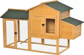 Pawhut Bantam vištų namelis 168x75x103 cm