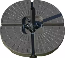 Outsunny Skėčio stovas, pripildomas 17 kg vandens / 25 kg smėlio, HDPE, kavos spalvos, 100x100x10,5 cm