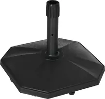 "Outsunny" skėčių stovas 22 kg Stabilus skėčių pagrindas Ø32/34/38 mm stulpams, užpildytas cementu, idealiai tinka sodui, juodas, Ø46x39H cm