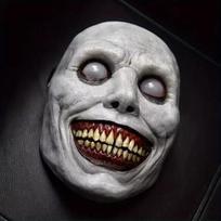 Baisi Helovino kaukė Besišypsantys demonai Siaubo veido kaukės Blogio Cosplay rekvizitai Vakarėlio Maskaradas Helovino kaukė Drabužių aksesuaras balta