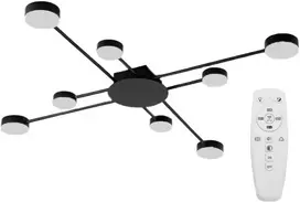 Pakabinamas šviestuvas Toolight 8 atramų LED lempa APP523-8C Juoda