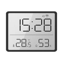 Extra Large Digits Digital Clock-Slim Wall Mounted with LCD Alarm Temperature&Humidity Sensor Perfect for Bedroom Kitchen Office 1pc juoda