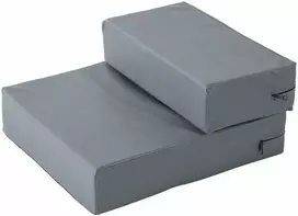 Pawhut Sulankstomi dviejų pakopų laipteliai katėms ir šunims, pilkos spalvos, L45xW39xH20 cm