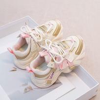Girls' Dad Shoes New Hot-Selling Children's Bowl Noodles Spring and Autumn Girls' Baby Sneakers Non-Slip Lightweight Casual Shoes 26Inner Length16.4cm