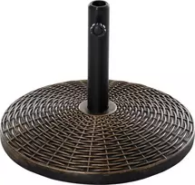 Outsunny Skėčių stovas 25 kg rotango išvaizdos skėčio pagrindas, Ø35/Ø38/Ø48 mm