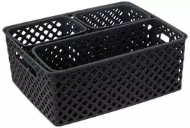 5five Simply Smart Plastikinių laikymo krepšelių rinkinys FOLK, 4 vnt.