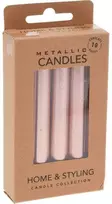 Home Styling Collection Metalinės parafino stalo žvakės, 10 cm