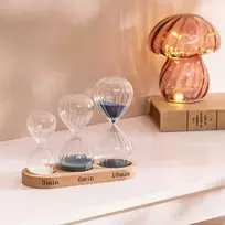 Atmosphera Trijų dekoratyvinių smėlio laikrodžių rinkinys SABI, aukštis 15 cm