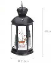 Home Styling Collection Žibintas su kalėdine scena, 43 cm