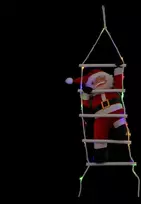 Fééric Lights and Christmas Šviečianti Kalėdinė dekoracija - Kalėdų senelis ant kopėčių