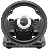 Defender TURBO PRO vairas, 10 mygtukų, USB, juodas, su pedalais, PS3, PS4, PC, Xbox One, Xbox Series X/S, Nintendo Switch