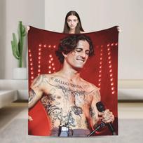 Italian Damiano David Singer Blanket Quality Soft Warm  Throw Blanket Winter Decorative Couch Chair Sofa Bed Novelty Bedspread 30x40in