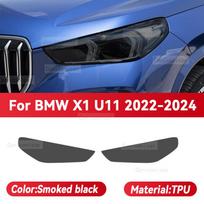 For BMW X1 F48 U11 2016-2024 Car Headlight Smoked Black TPU Protective Film Front Light Tint Change Color Sticker Accessories Smoked black