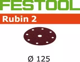 Festool Šlif. popierius eksc. šlifuokliui; Rubin2; Ø125 mm; P150; 10vnt.