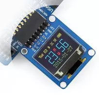 Grafinis OLED spalvotas ekranas 0.95' (A) 96x64px SPI, kampinės jungtys, Waveshare 10507