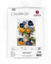 luca S Siūlų kryželiu rinkinys "Mėlynių puokštė" 23x30cm SB7035