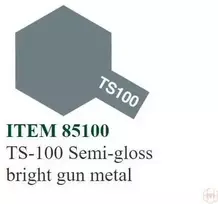 Tamiya TS-100 purškiami dažai, pusiau blizgus gun metal, 100 ml