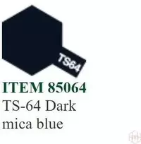 Tamiya TS-64 purškiami dažai – Dark Mica Mėlyna, 100 ml