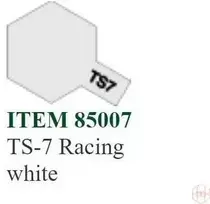 Tamiya TS-7 Racing Baltas purškiami dažai, 100 ml