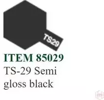 Tamiya TS-29 purškiami dažai, pusiau blizgi juoda, 100 ml