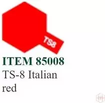 Tamiya TS-8 aerozoliniai dažai itališka raudona 100 ml modeliams