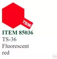 Tamiya TS-36 purškiami dažai – fluorescencinė raudona, 100 ml