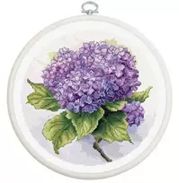 luca S Siuvinio kryželiu rinkinys su lankelis "Hortenzija" 17x17cm SBC225