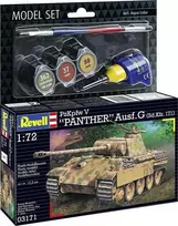 Revell PzKpfw V Panther Ausf.G 1/72 dovanų rinkinys su dažais, klijais