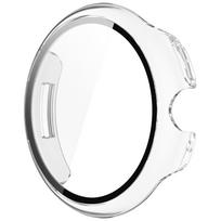 Case+Glass for Google Pixel Watch 3 45mm 41mm PC All-around Bumper Anti-scratch Protective Cover + Screen Protector Accessories Pixel Watch 1 41mm gryna