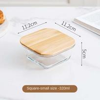 Glass Fresh-Keeping Box High Borosilicate Heat-Resistant Microwave Oven Lunch Box Leakproof Sealed Office Worker Bento Box
