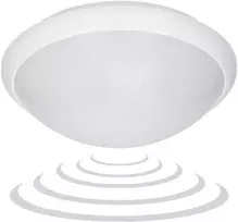 Orno BREVA, lubinis šviestuvas su mikrobangų judesio jutikliu, 60 W, E27, IP44, matinis polikarbonatas