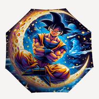 1pc DRAGON BALL Goku Automatic Open/Close Folding Umbrella, Windproof 8 Rib Construction, Lightweight Travel Umbrella for Women/Men,a0902062