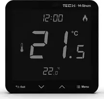 Engo Laidinis kambario termostatas sinum juoda R-S3 Tech Controllers