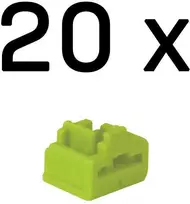 Tinklo Priedas - LINDY RJ45 Prievado Blokatorius, ABS Žalias, 20 vnt.