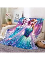 Fun Printed Frozen Cute Pattern Blanket Plush Blanket Sofa Bed Cover Single Bedding Cartoon   Gift#Color_9,Size_100X130CM 75X95CM pilka spalva