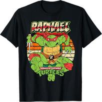 Mademark x Teenage Mutant Ninja Turtles - Teenage Mutant Ninja Turtles Raphael Ready For Action Sunset T-Shirt S juoda