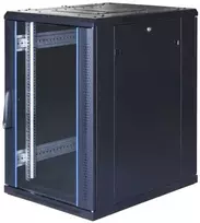 19" Komutacinė spinta TOTEN, System G, 18U, 600x800, stiklinės durys, perforuotos galinės durys, iki 800kg , juoda / G6.6818.9801 / 19-G6818GP