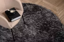 Venture Design Kilimas, Natta poliesteris, ø200 cm, Tamsiai pilka
