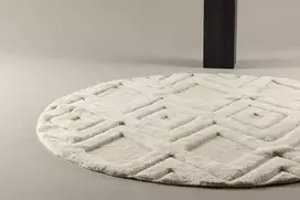 Venture Design Avinėlio kilimas, Dahlia, 200x200 cm, Balta