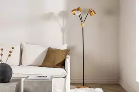 Venture Design Stovinti lempa, Vifta, 178x75x33 cm, Juoda