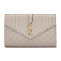 Saint Laurent Ysl Monogram Gold Logo Grainy Quilted Leather Chain Wallet Shoulder Bag Women bags Vintage-White 620280BOW919207 Box(Basic Set+Box)